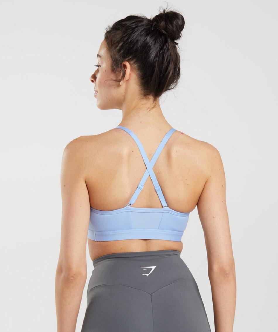 Sujetadores Deportivos Gymshark Ruched Mujer Azules | CO 2138KOR